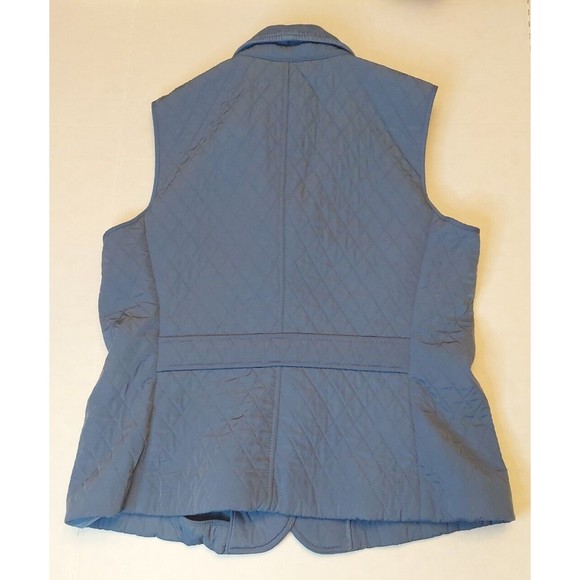 Talbots Quilted Vest Diamond Button Close Corduroy Collar Sz M Medium Lightweigh - Picture 8 of 8